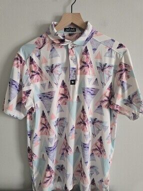 Bad Birdie Pastel Cali Golf Polo M